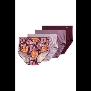 Jockey Women's 4-pack No Panty Line Promise Full Brief Panties Plum -